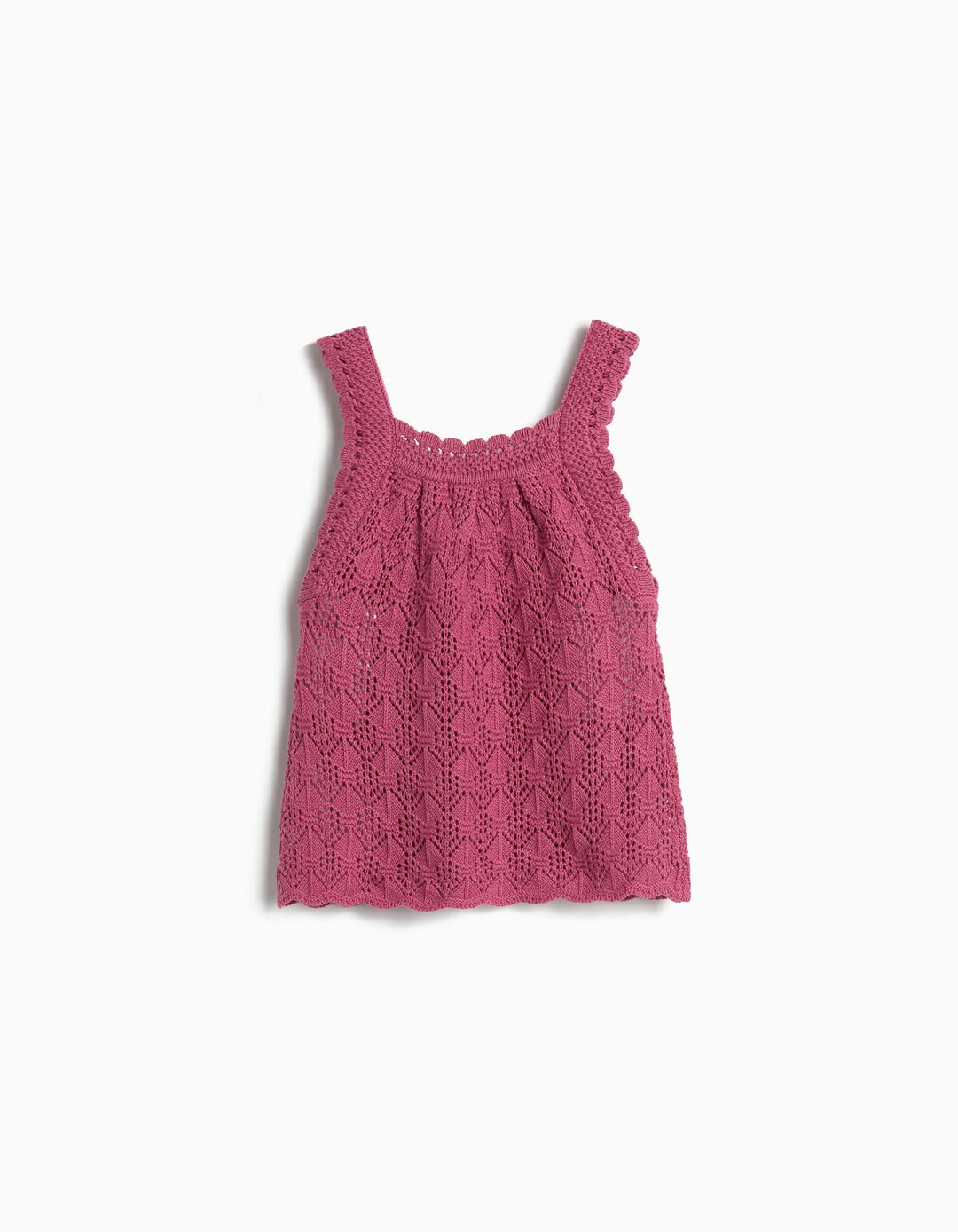 Top Crochet, Menina, Rosa Escuro