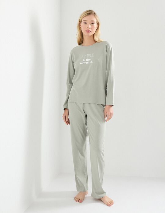 Comprar Online Pijama Jersey, Mulher, Cinzento Claro