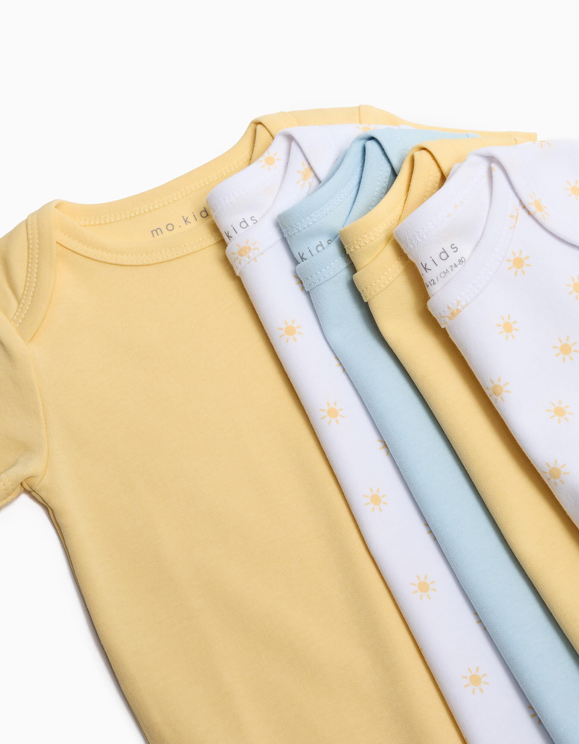 Comprar Online Pack 5 Bodies Manga Curta, Menino, Multicor