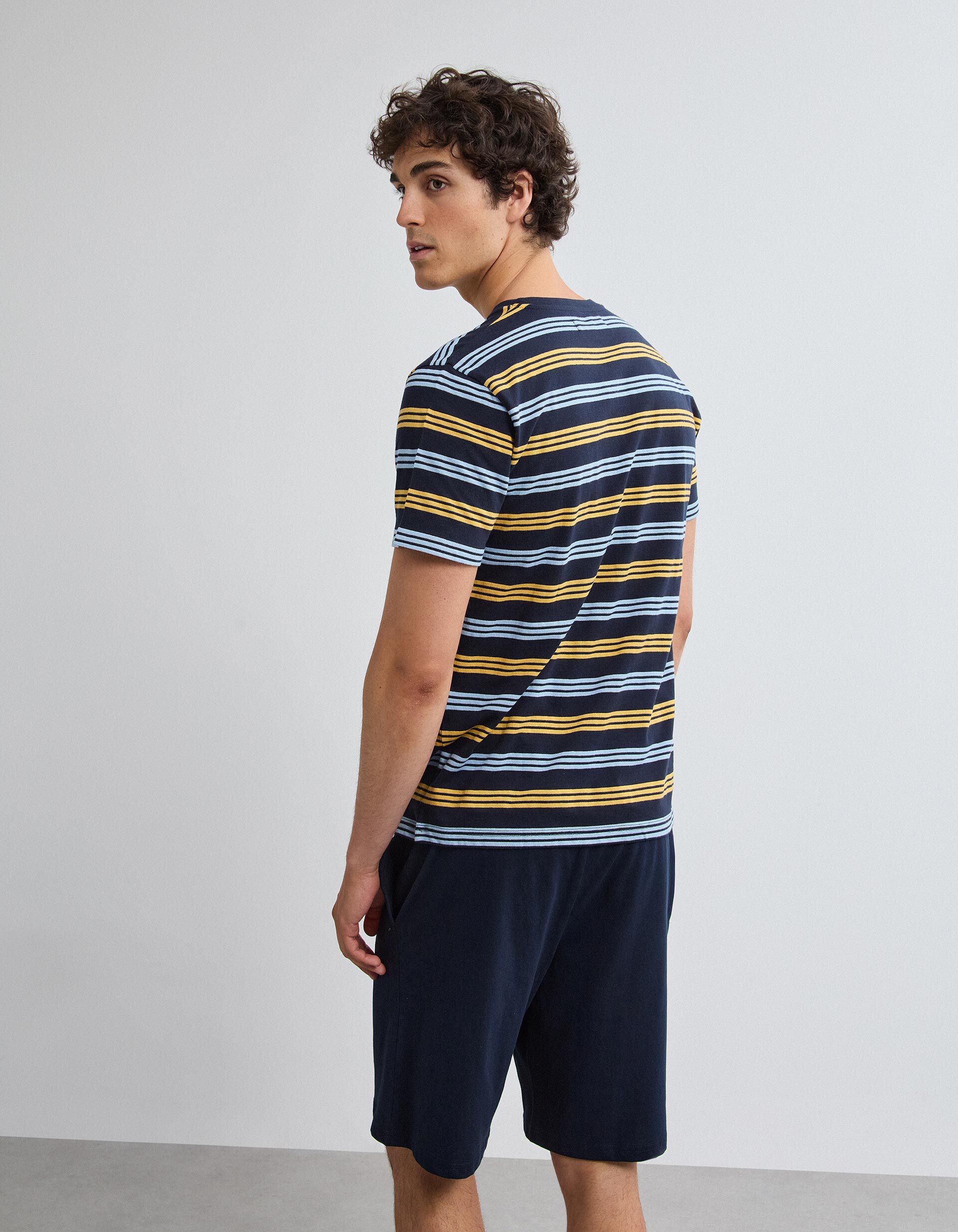 Comprar Online Pijama Riscas, Homem, Azul Escuro
