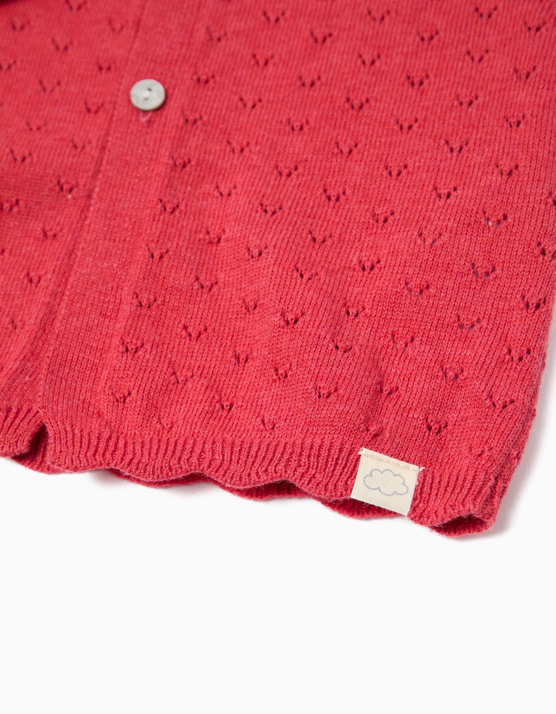 Comprar Online Casaco de Malha, Rec&eacute;m-Nascido, Vermelho