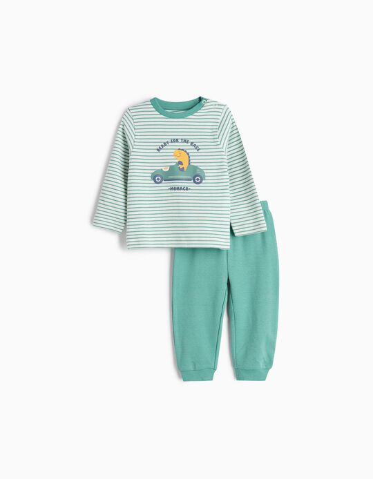 Comprar Online Pijama Riscas, Menino, Verde Claro 