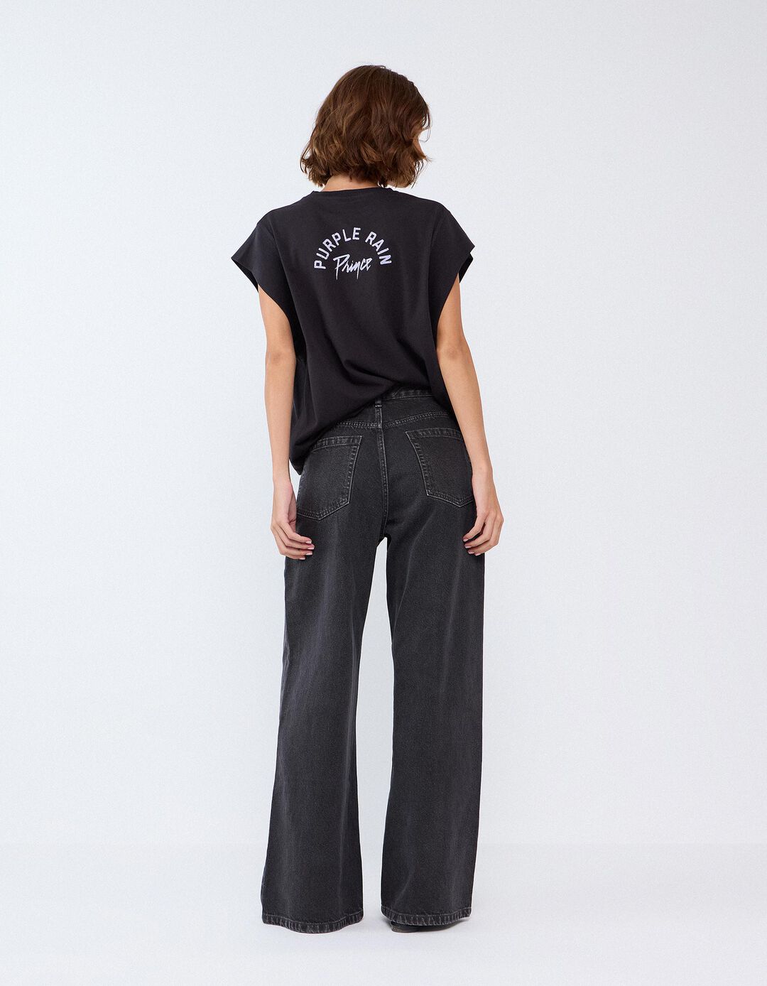 Cal&ccedil;as De Ganga 'Wide Leg', Mulher, Cinzento