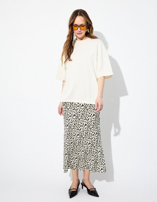 Comprar Online Saia Comprida Animal Print, Mulher, Verde Escuro