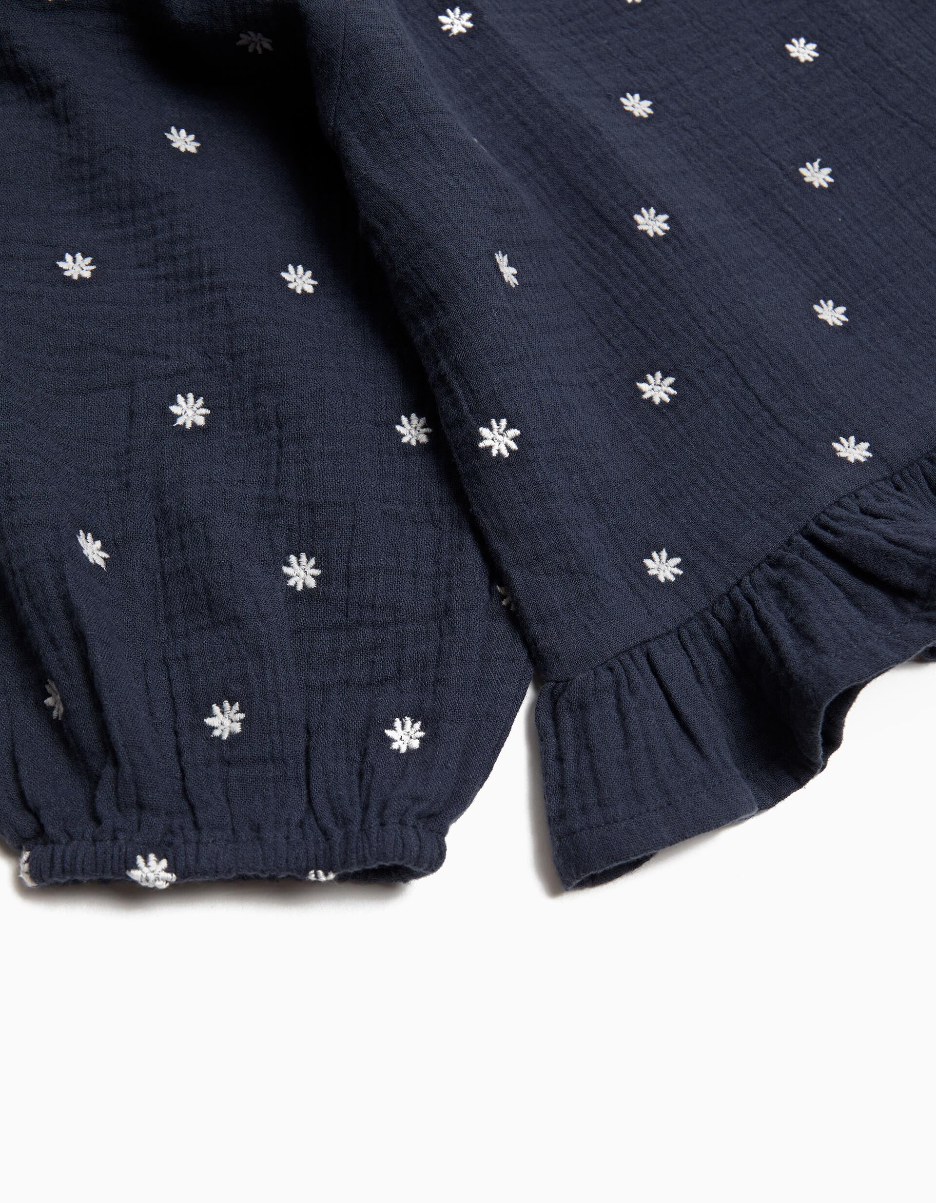 Comprar Online Blusa com Bordado, Menina, Azul