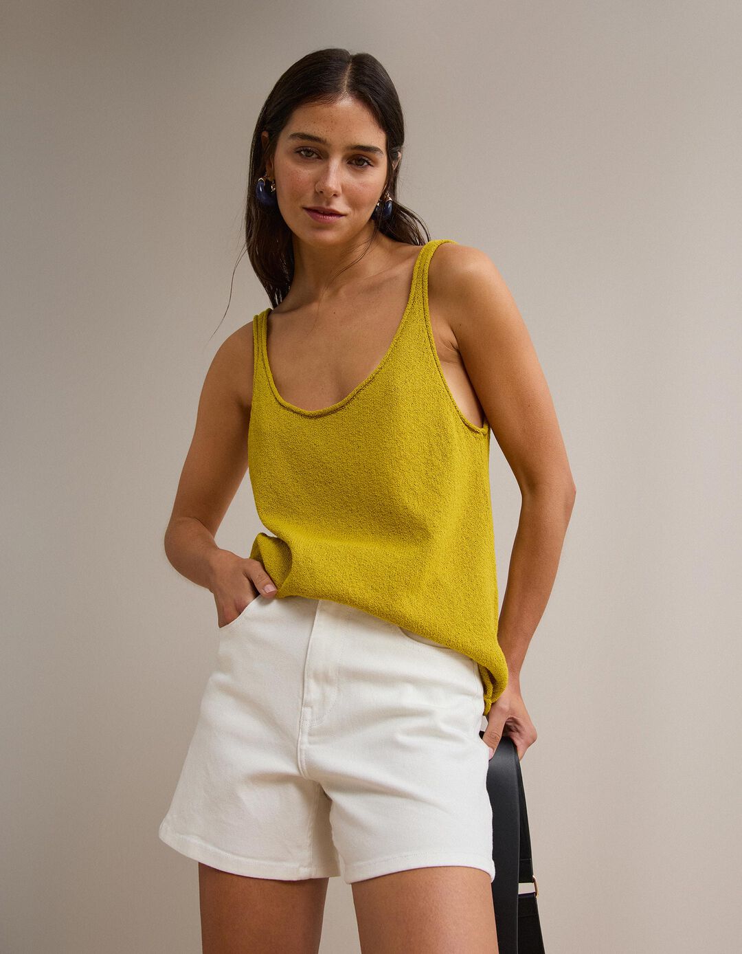Top de Malha, Mulher, Amarelo