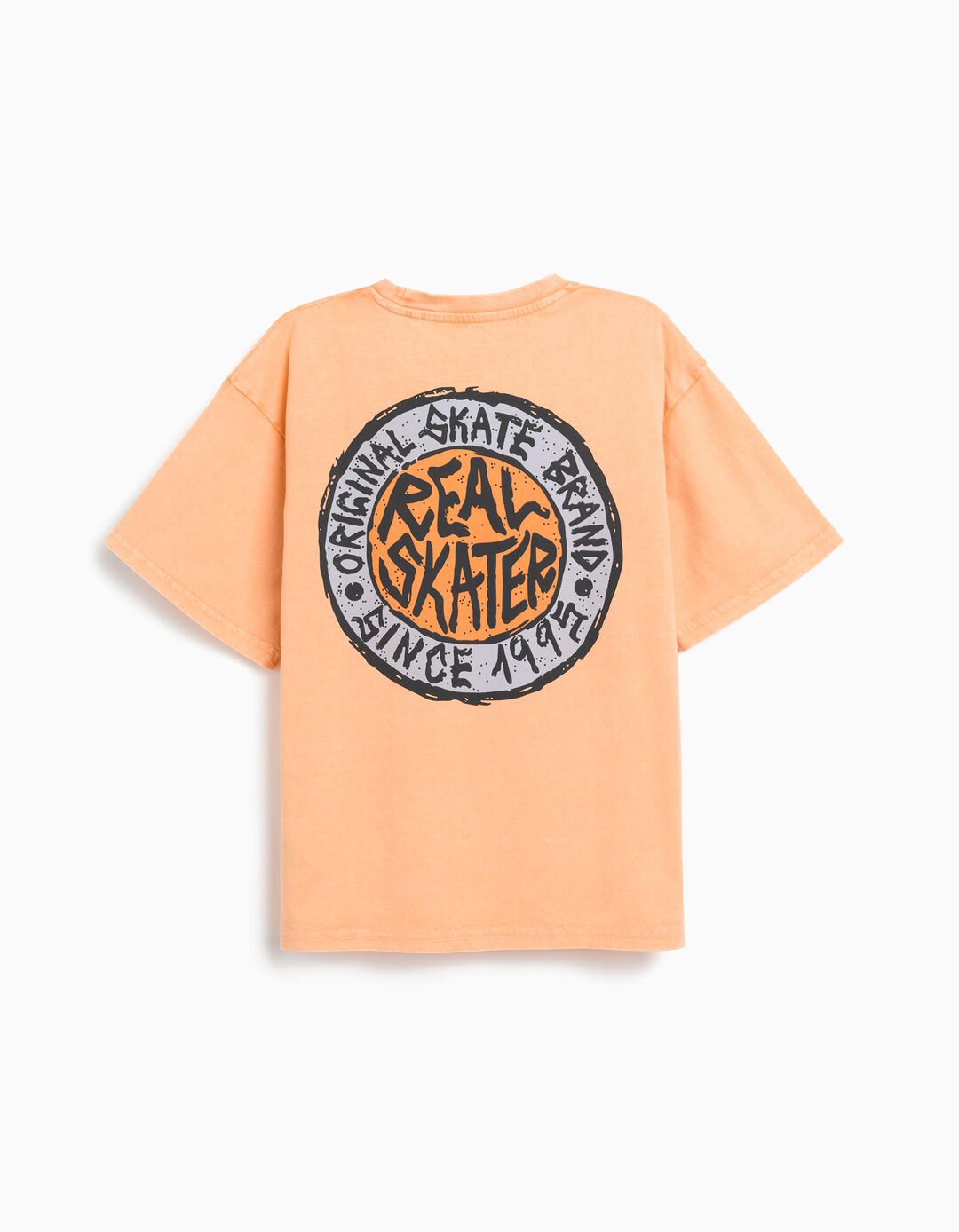 T-shirt Loose, Menino, Laranja Claro