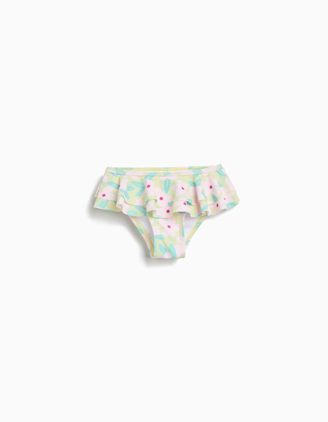 Cuecas de Banho Folhos, Menina, Amarelo 