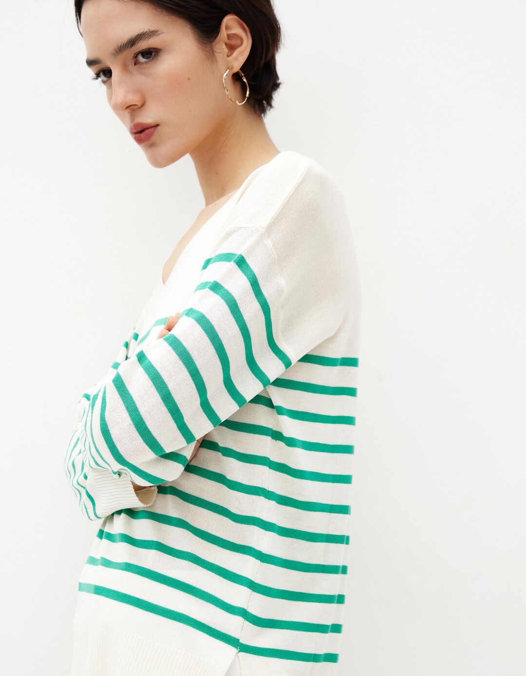 Camisola Malha Fina, Mulher, Verde 