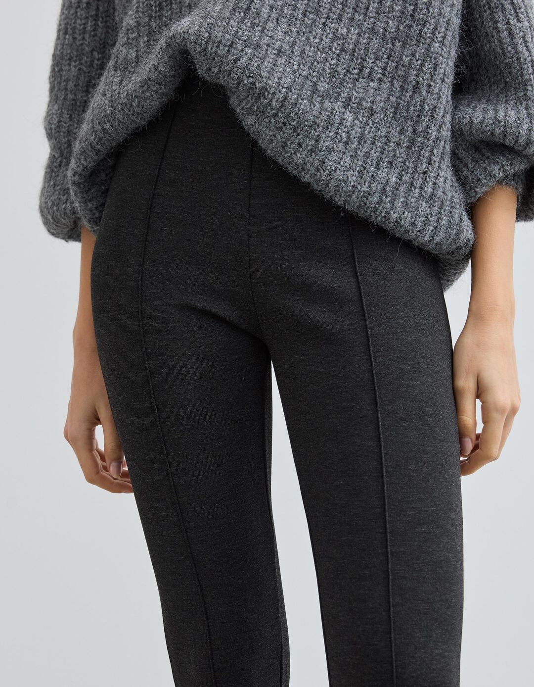 Legging Ponto Roma, Mulher, Cinzento