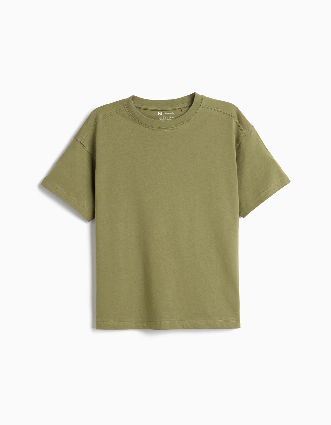 T-shirt Manga Curta, Menino, Verde Escuro