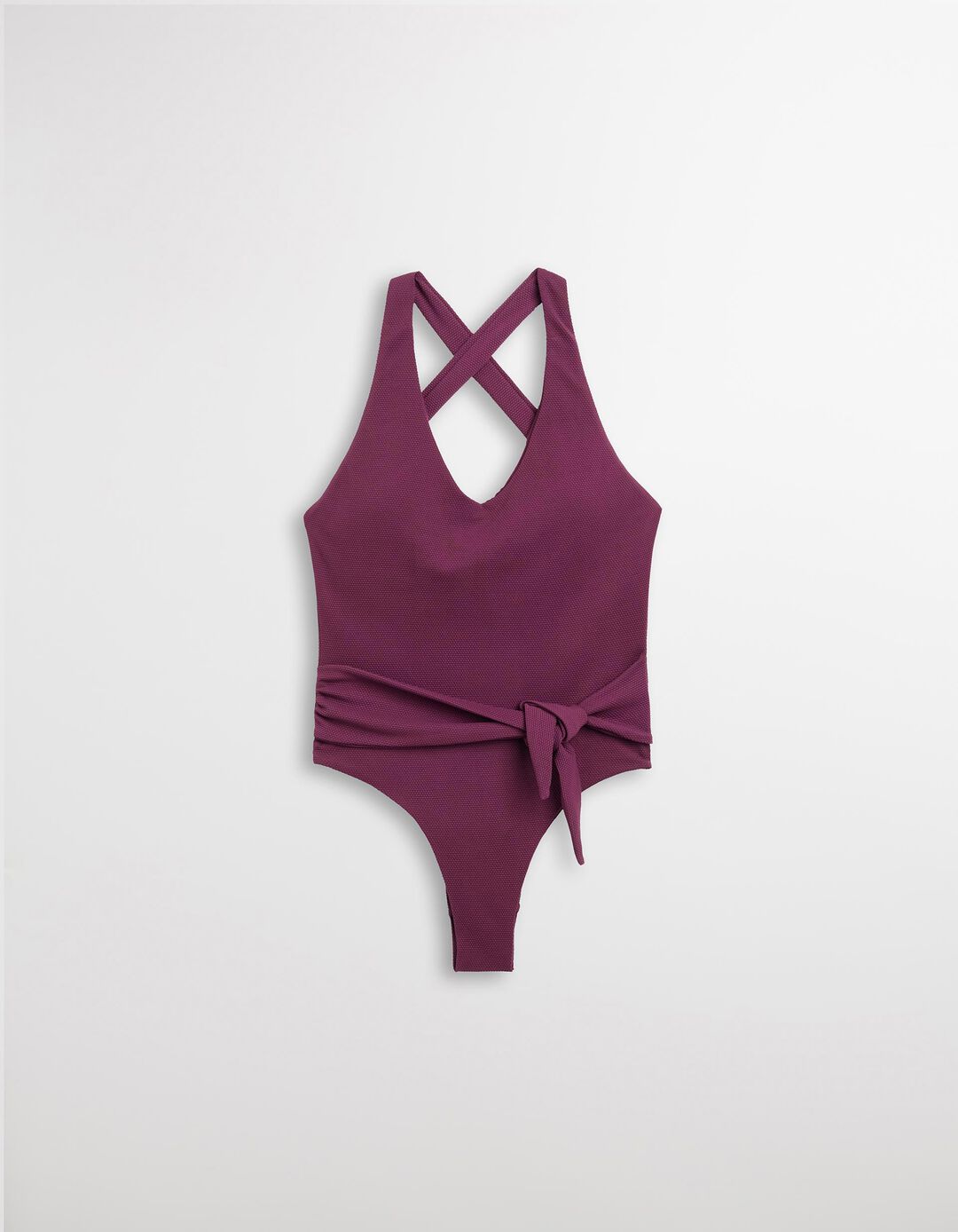 Fato de Banho com Laço, Mulher, Roxo Escuro 