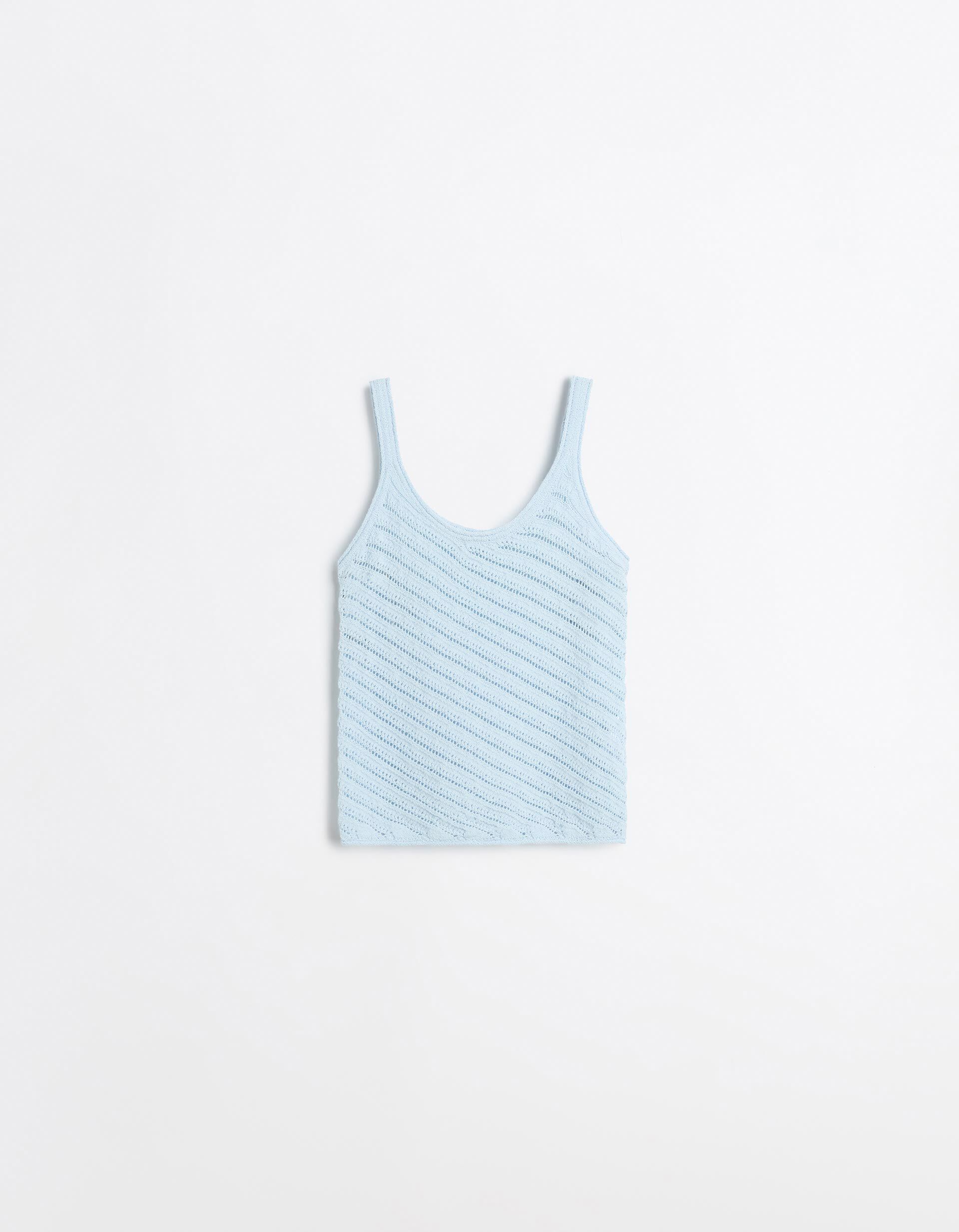 Comprar Online Top Tricotado, Mulher, Azul Claro