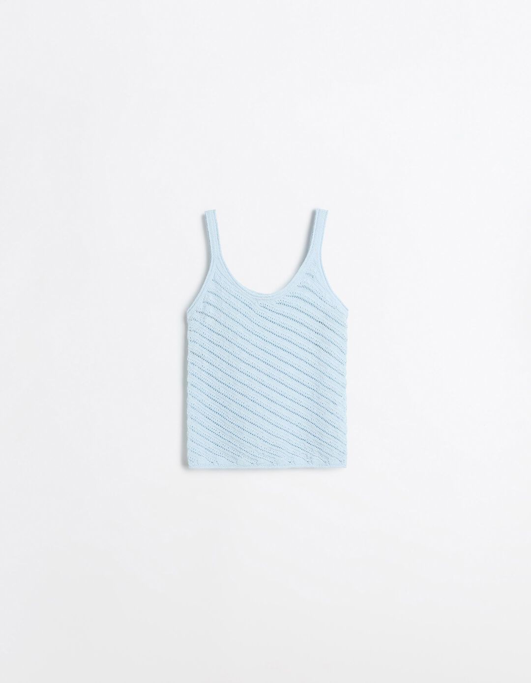 Top Tricotado, Mulher, Azul Claro