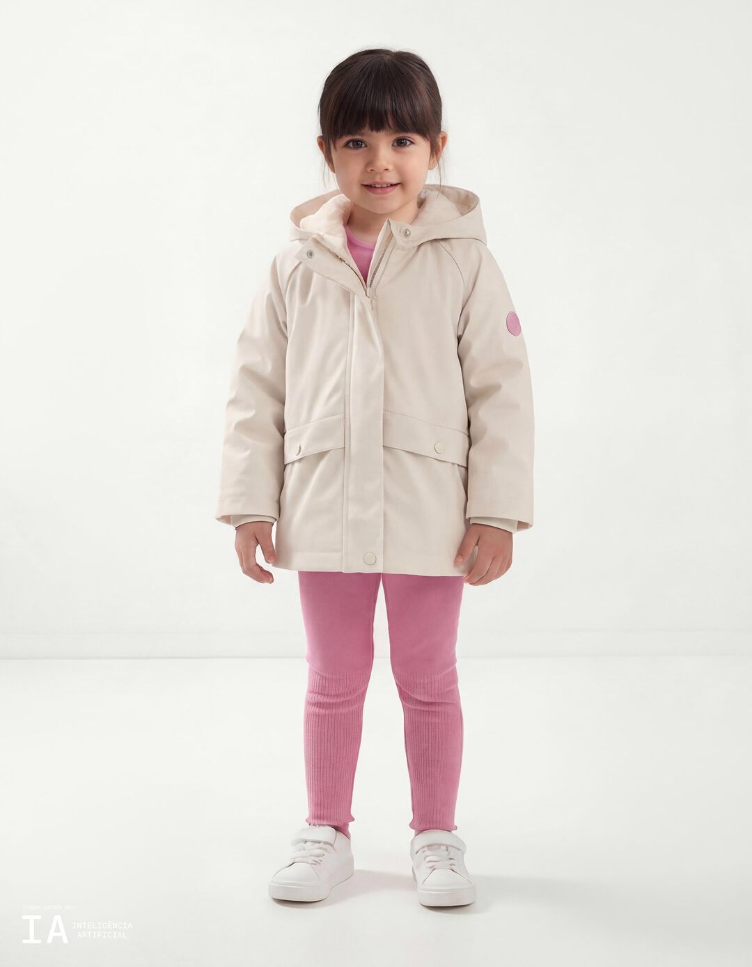 Parka, Menina, Branco