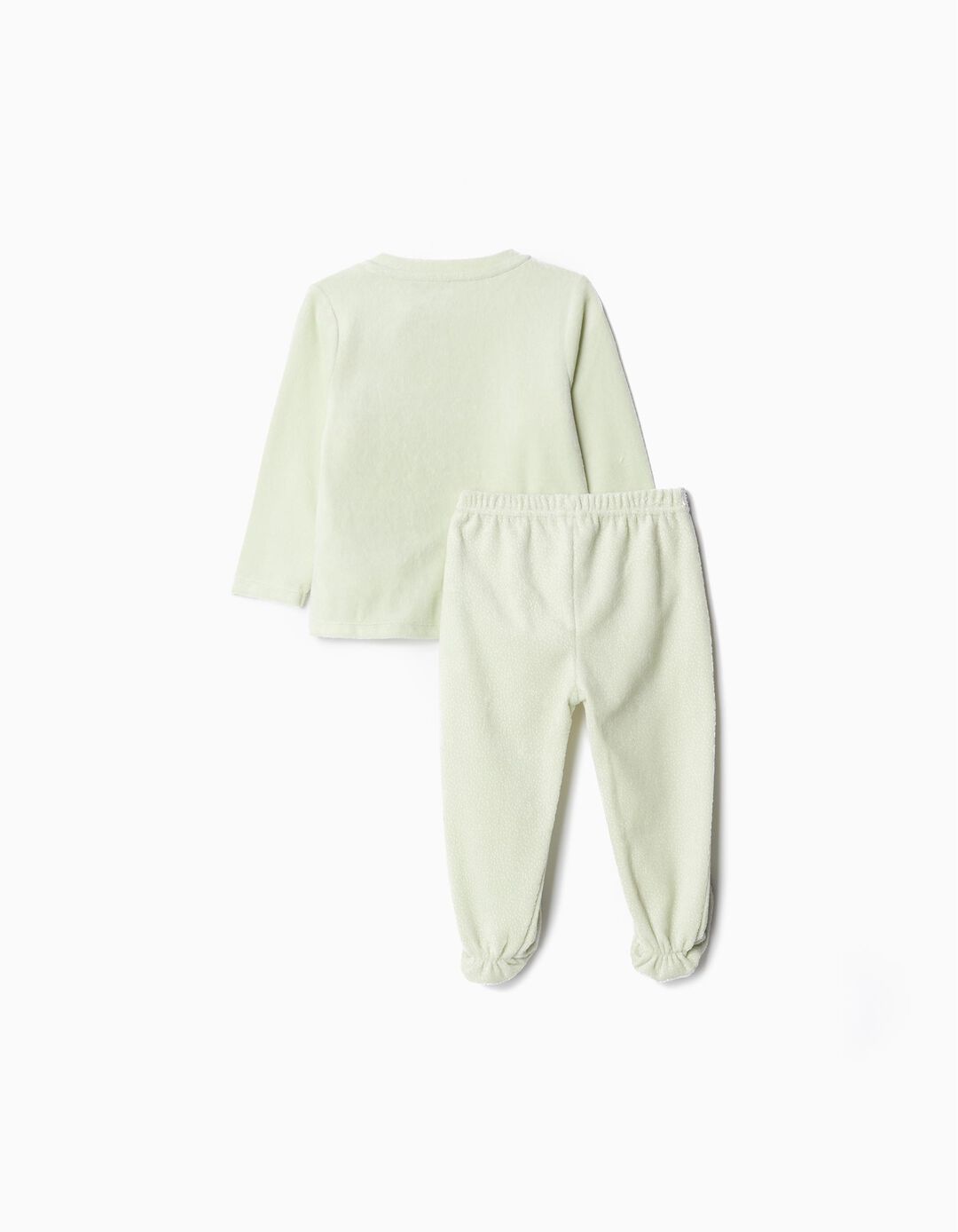Pijama Aveludado, Menina, Verde Claro
