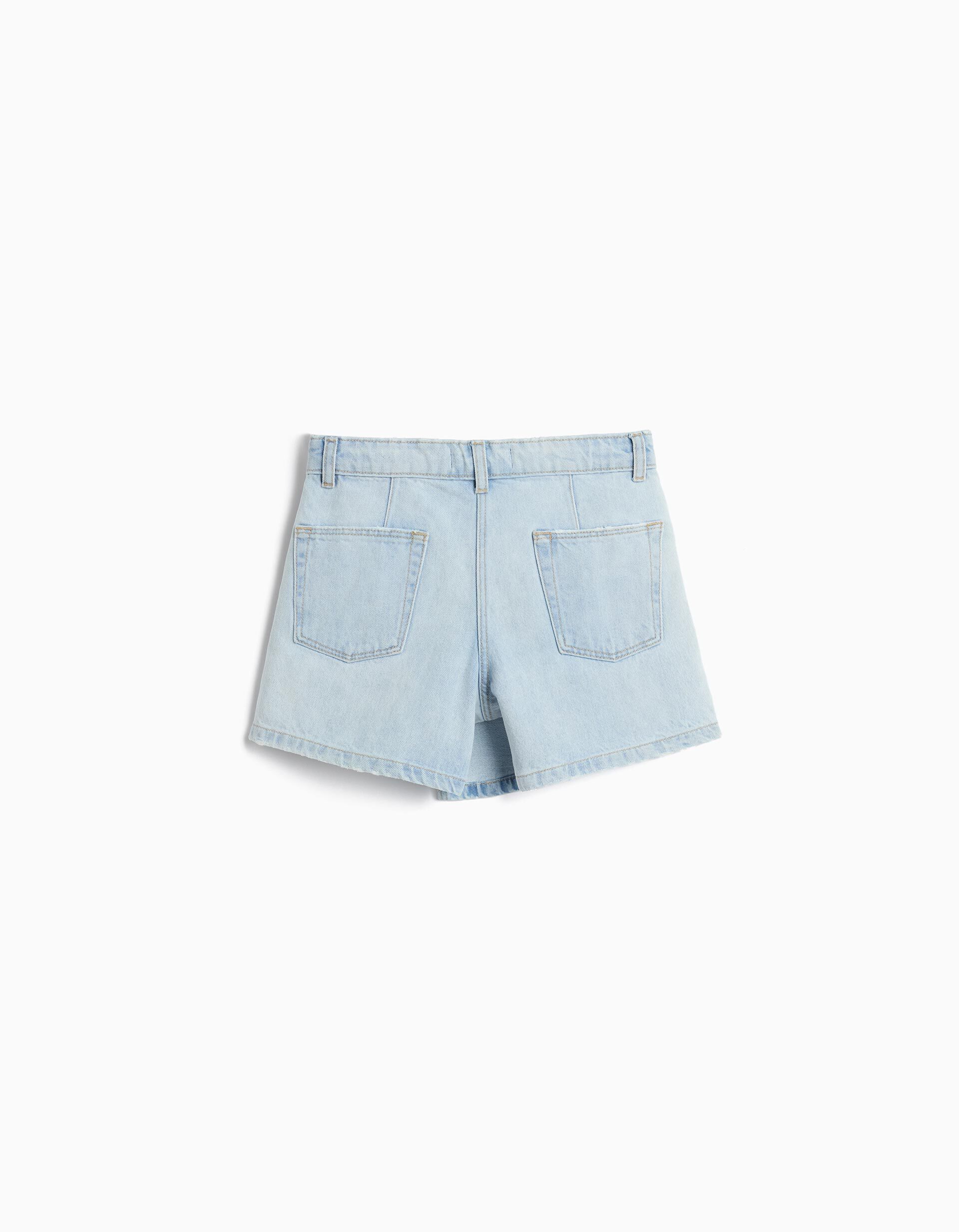Comprar Online Saia-Cal&ccedil;&atilde;o de Ganga, Menina, Azul Claro
