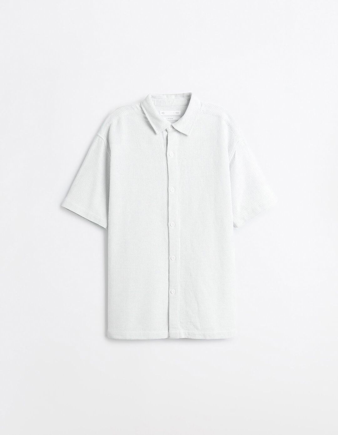 Camisa &Agrave;s Riscas, Homem, Azul Escuro