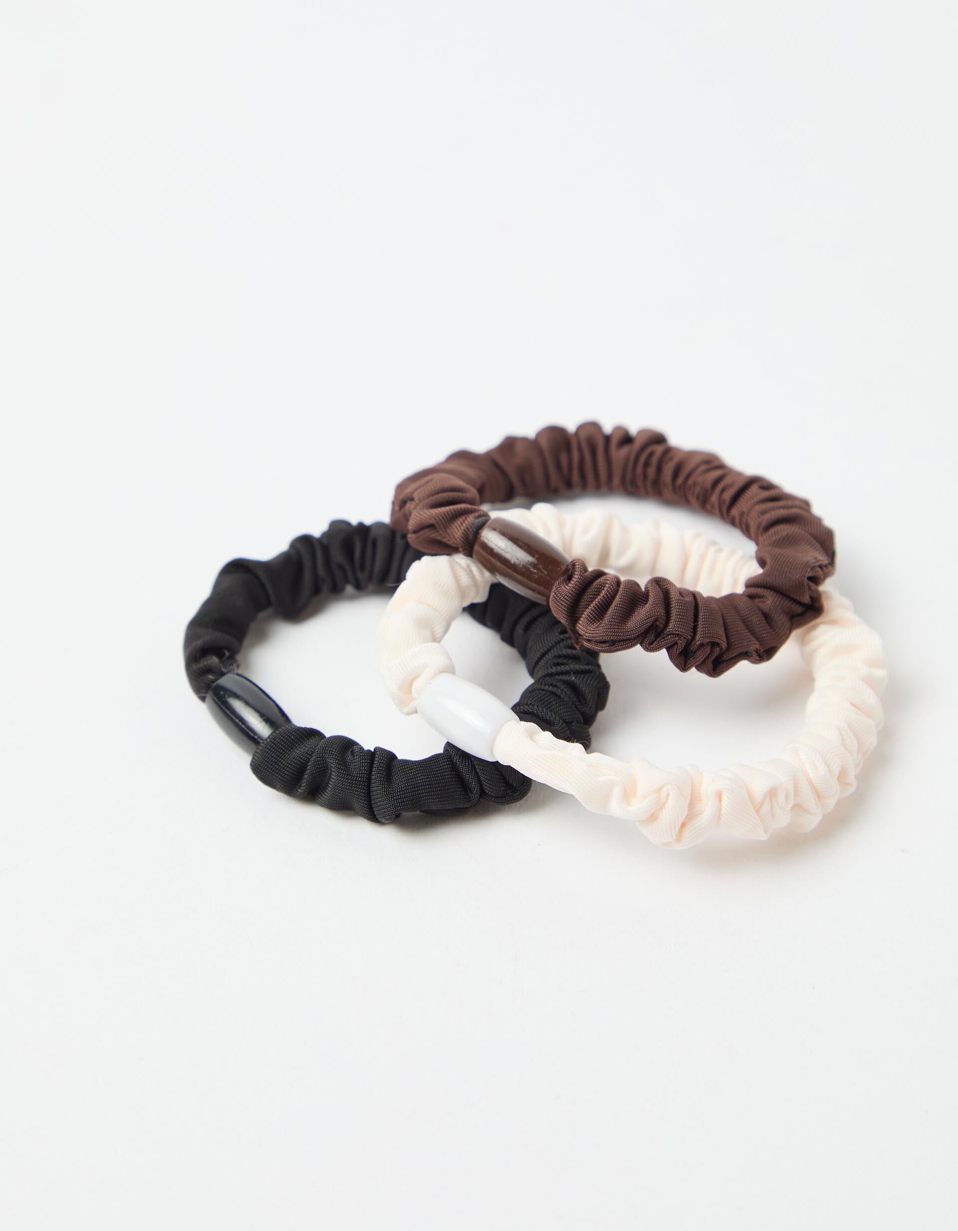 Comprar Online Pack 3 El&aacute;sticos Scrunchies, Mulher, Multicolor 