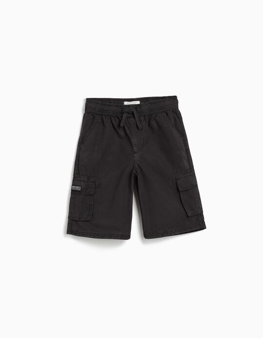Comprar Online Calções Cargo, Menino, Preto