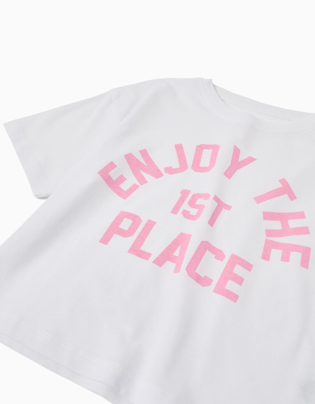 T-shirt Print, Menina, Branco 