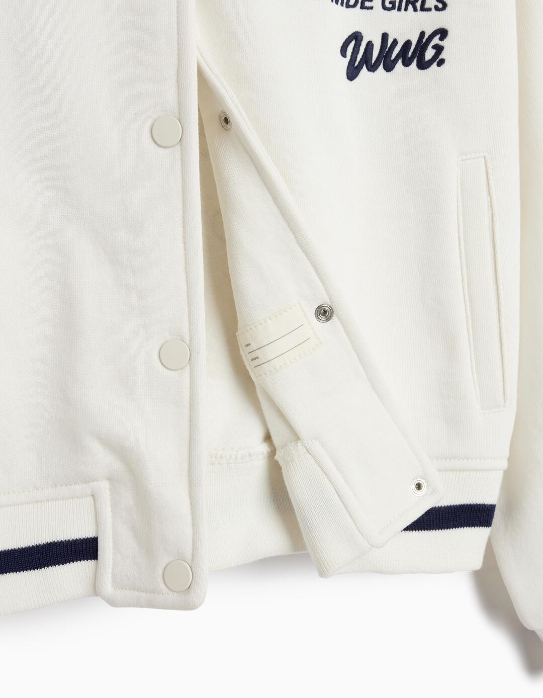 Bomber De Felpa, Menina, Branco