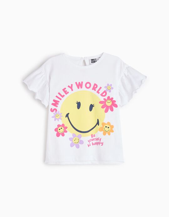 Comprar Online T-shirt 'Smiley World', Menina, Branco