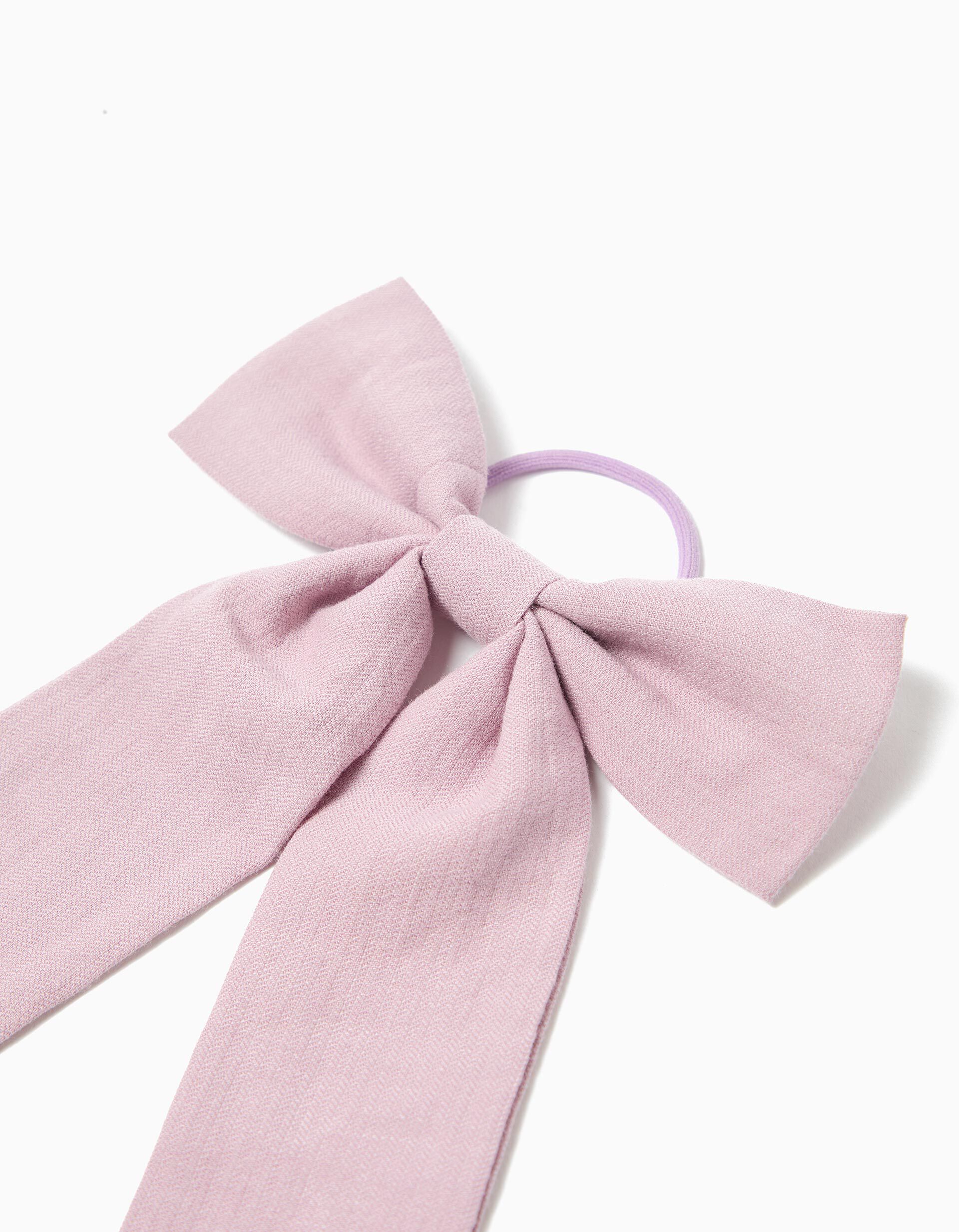 Comprar Online El&aacute;stico de Cabelo com La&ccedil;o, Menina, Lil&aacute;s Escuro