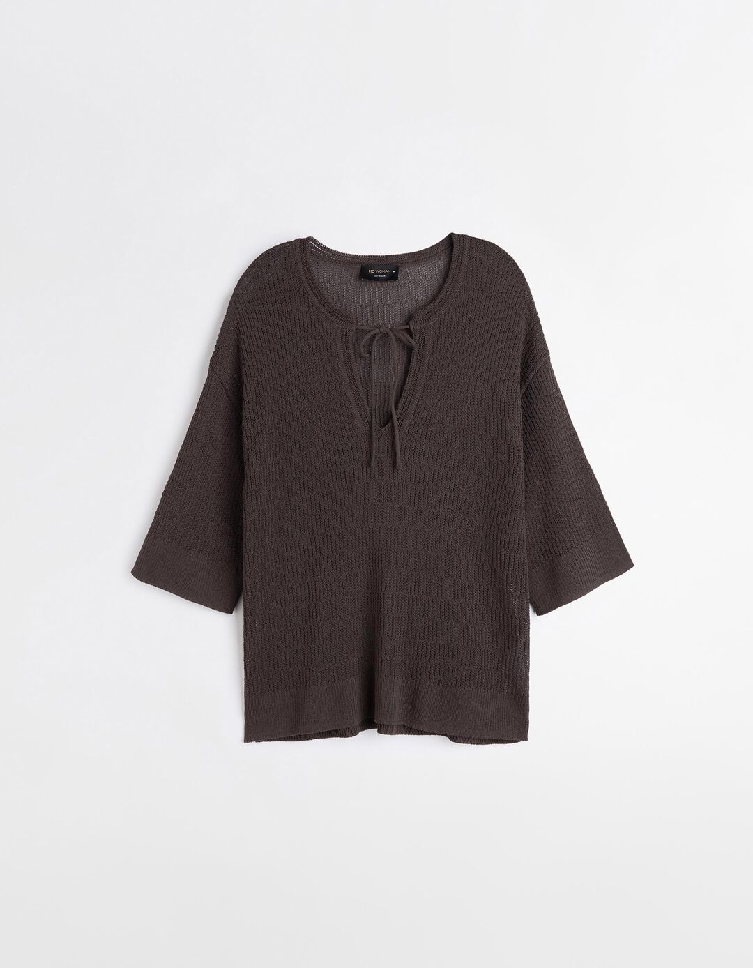 Camisola em Malha, Mulher, Cinzento Escuro