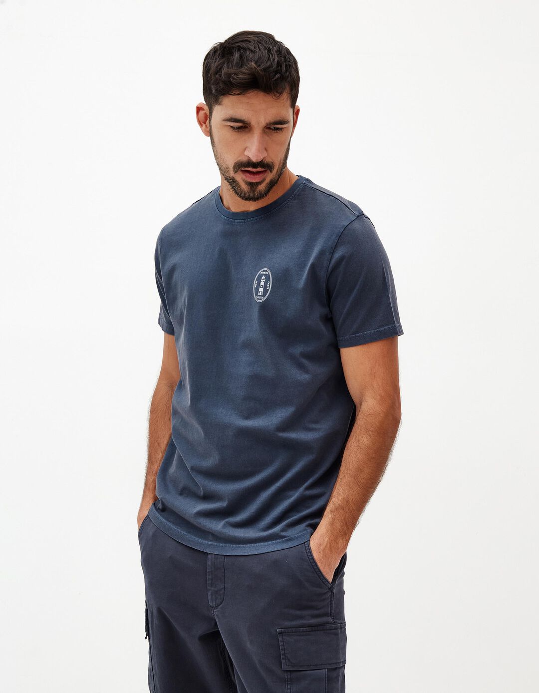T-shirt, Homem, Azul Escuro