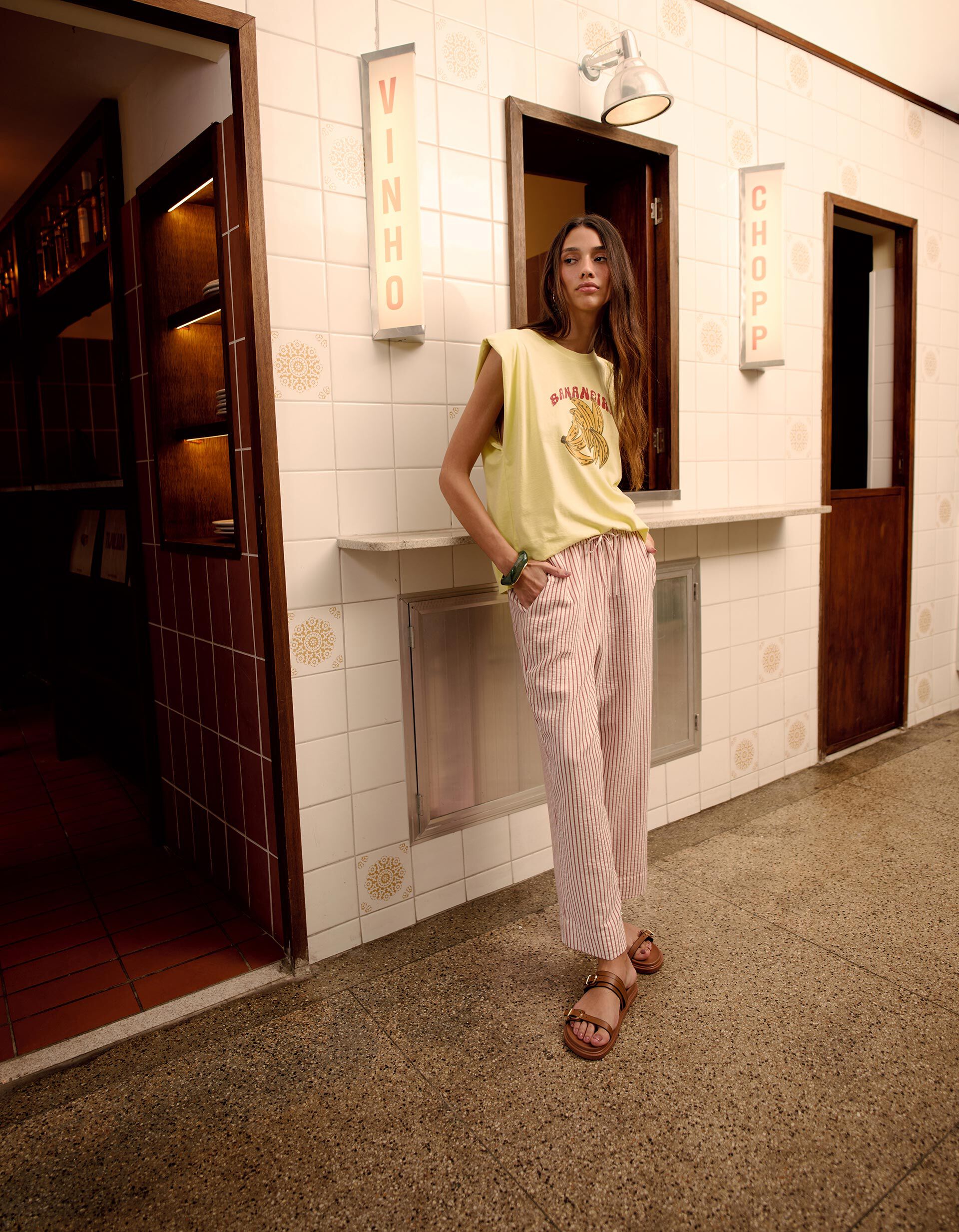 Comprar Online Cal&ccedil;as Riscas, Mulher, Rosa Escuro