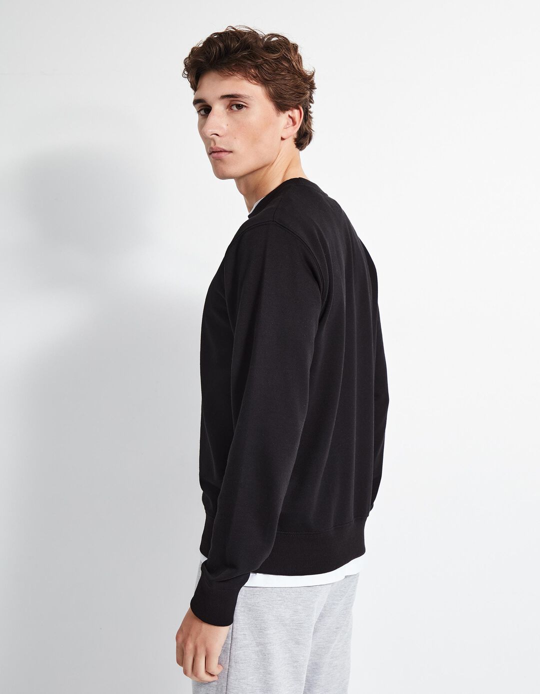 Sweatshirt de Felpa, Homem, Preto