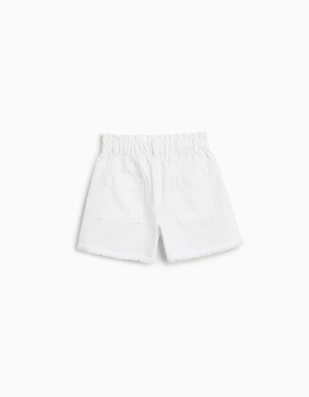 Calções de Ganga, Menina, Branco