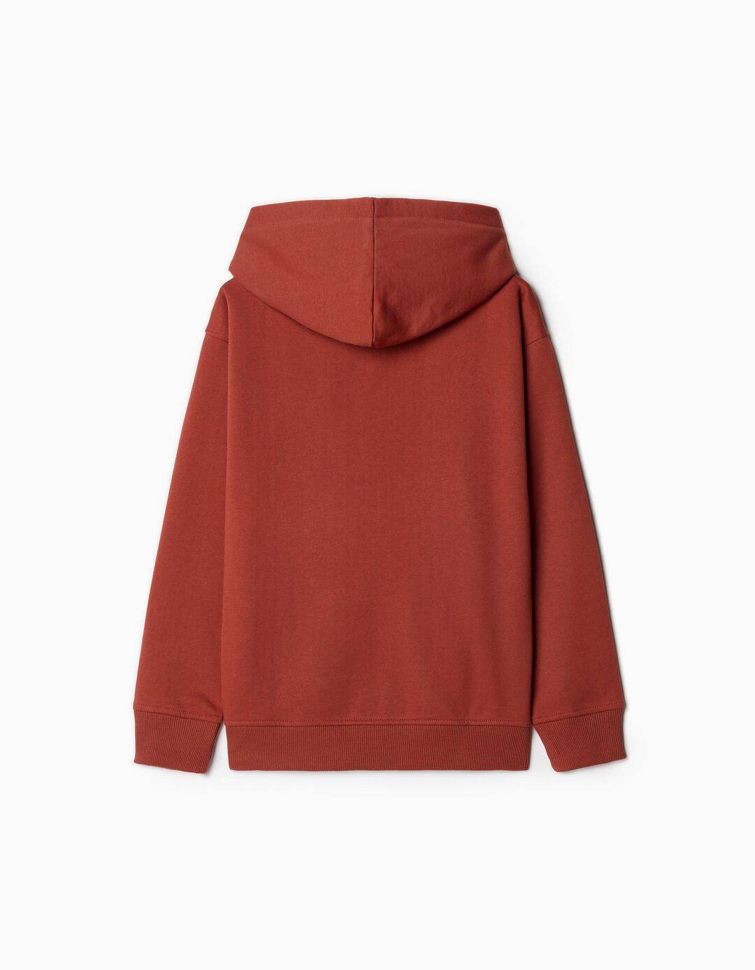 Sweatshirt de Felpa Capuz, Menino, Laranja Escuro