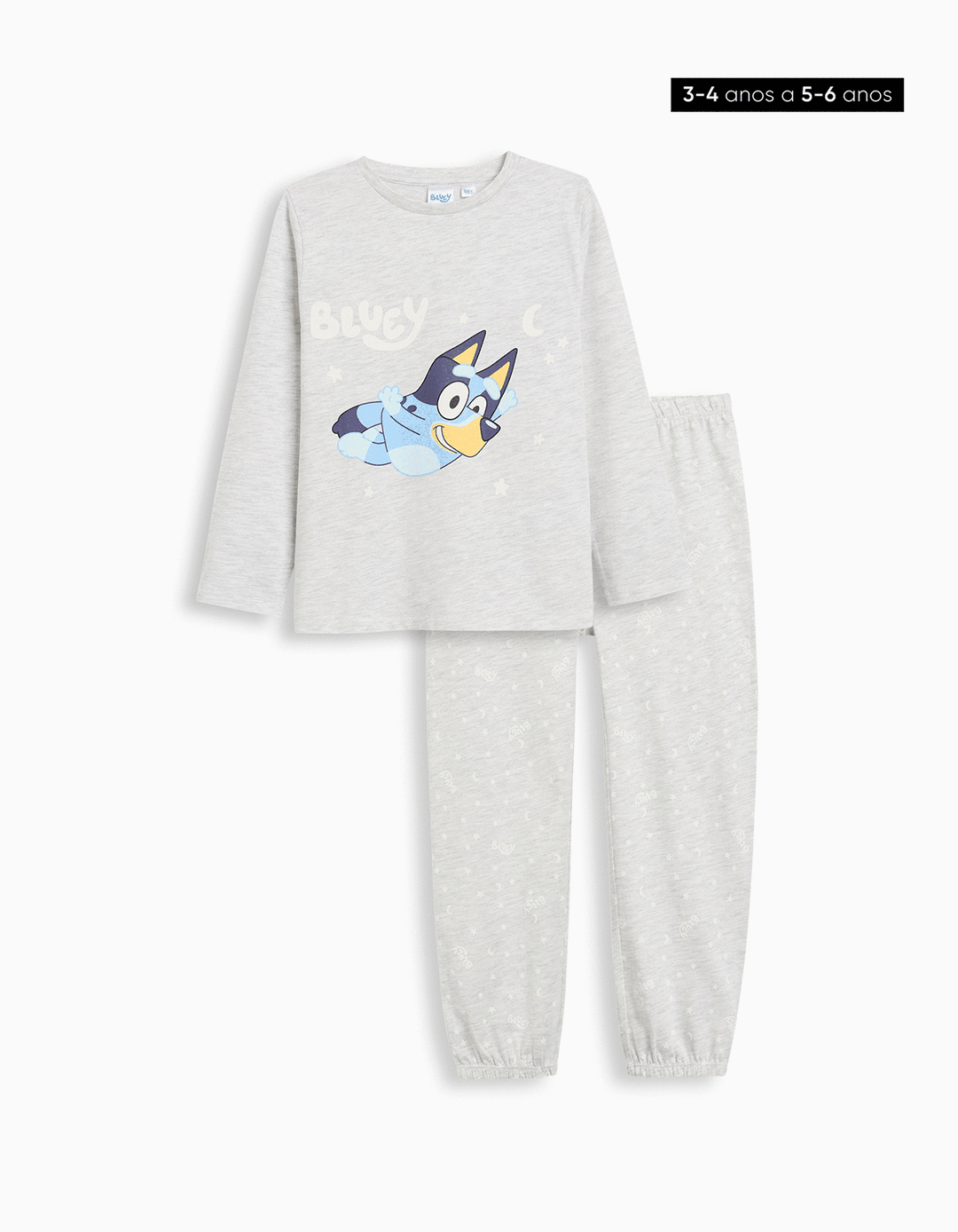 Pijama 'Bluey', Menina, Cinzento 
