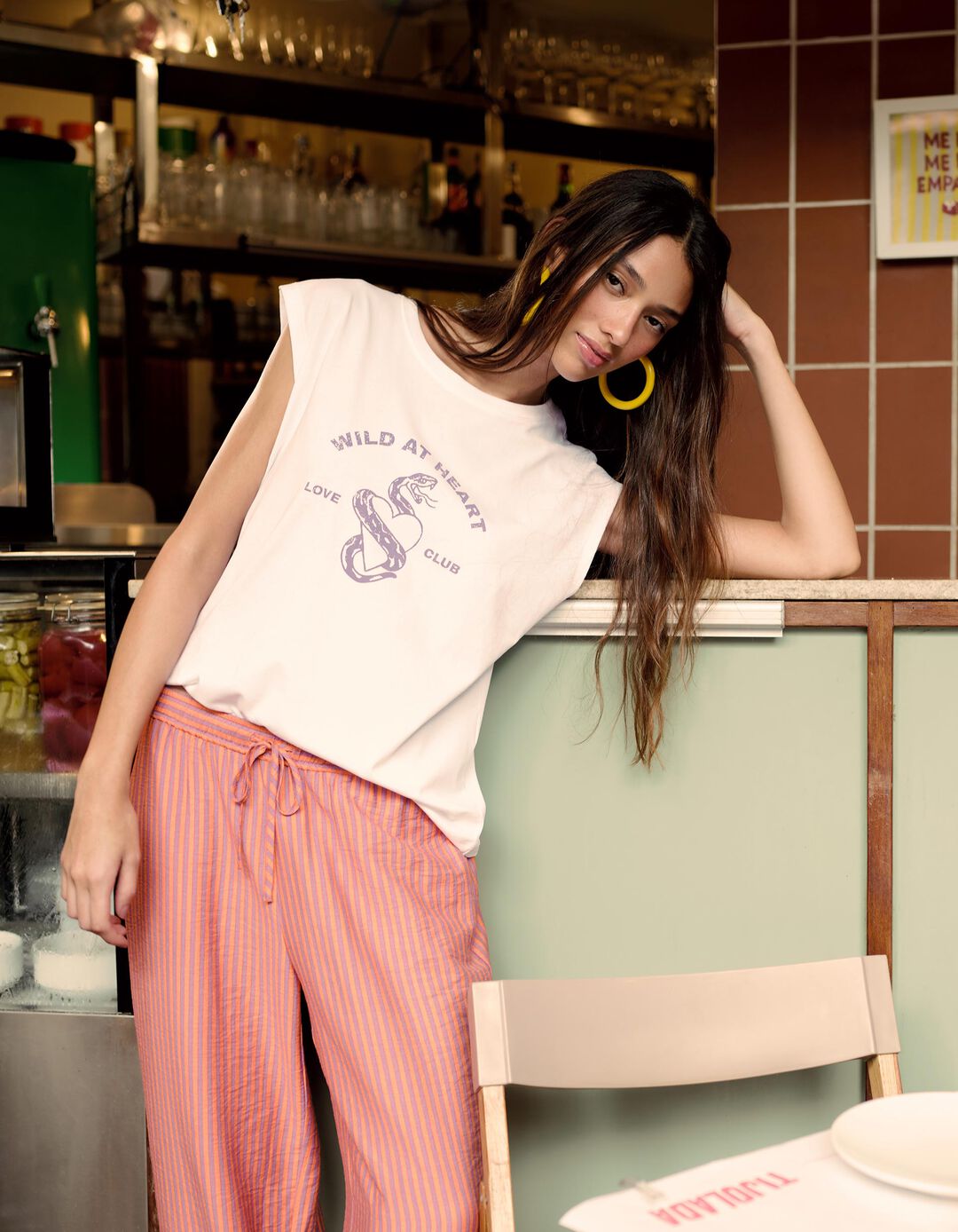 T-shirt Estampada, Mulher, Branco