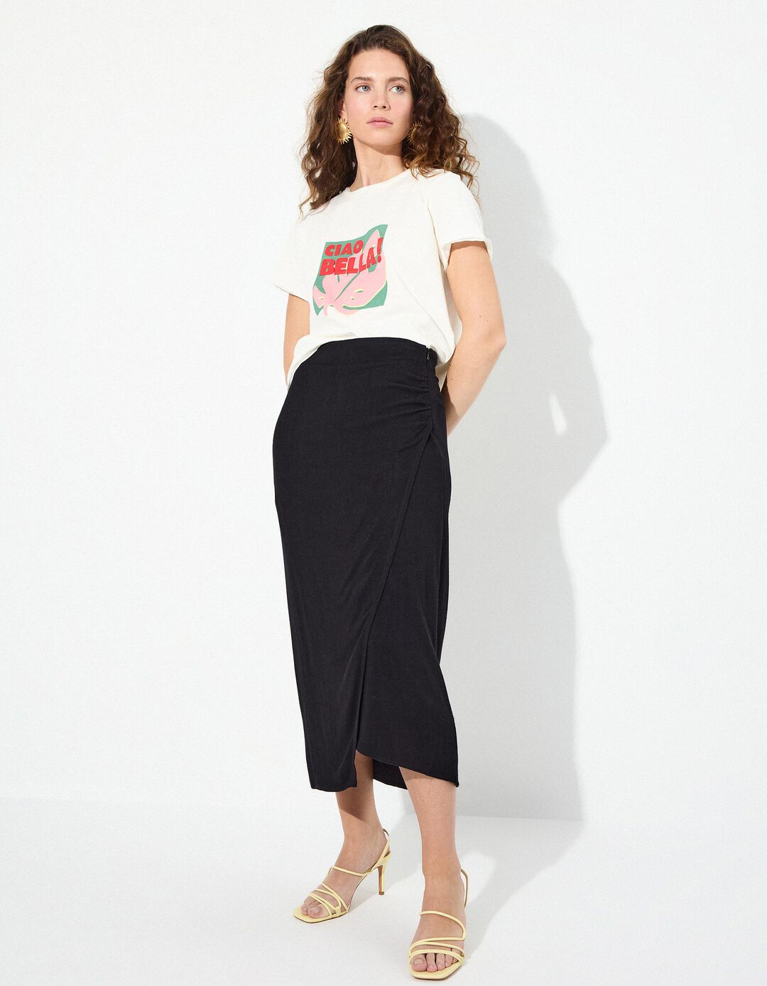 T-shirt, Mulher, Bege Claro 