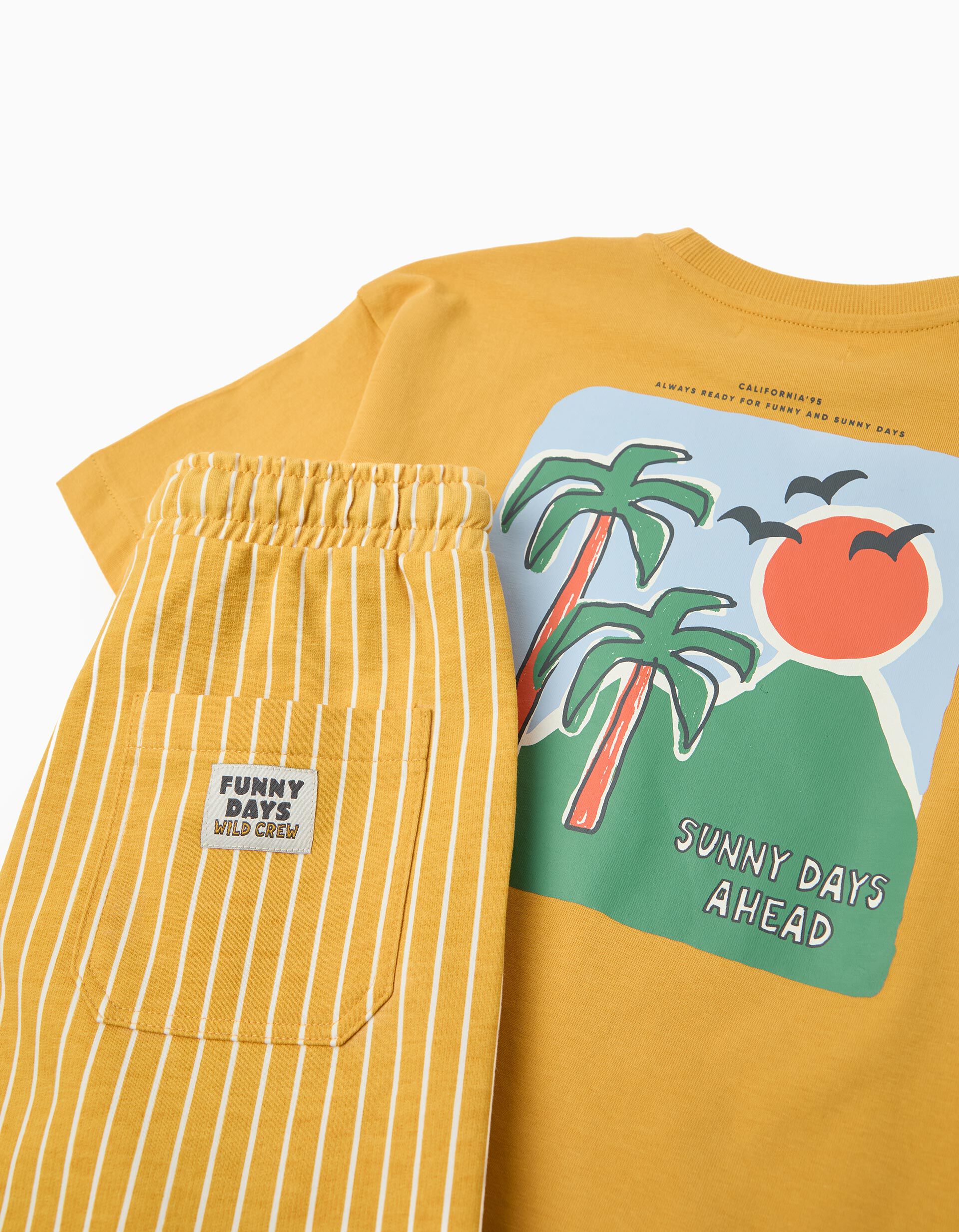 Comprar Online Conjunto T-shirt e Cal&ccedil;&otilde;es, Menino, Amarelo