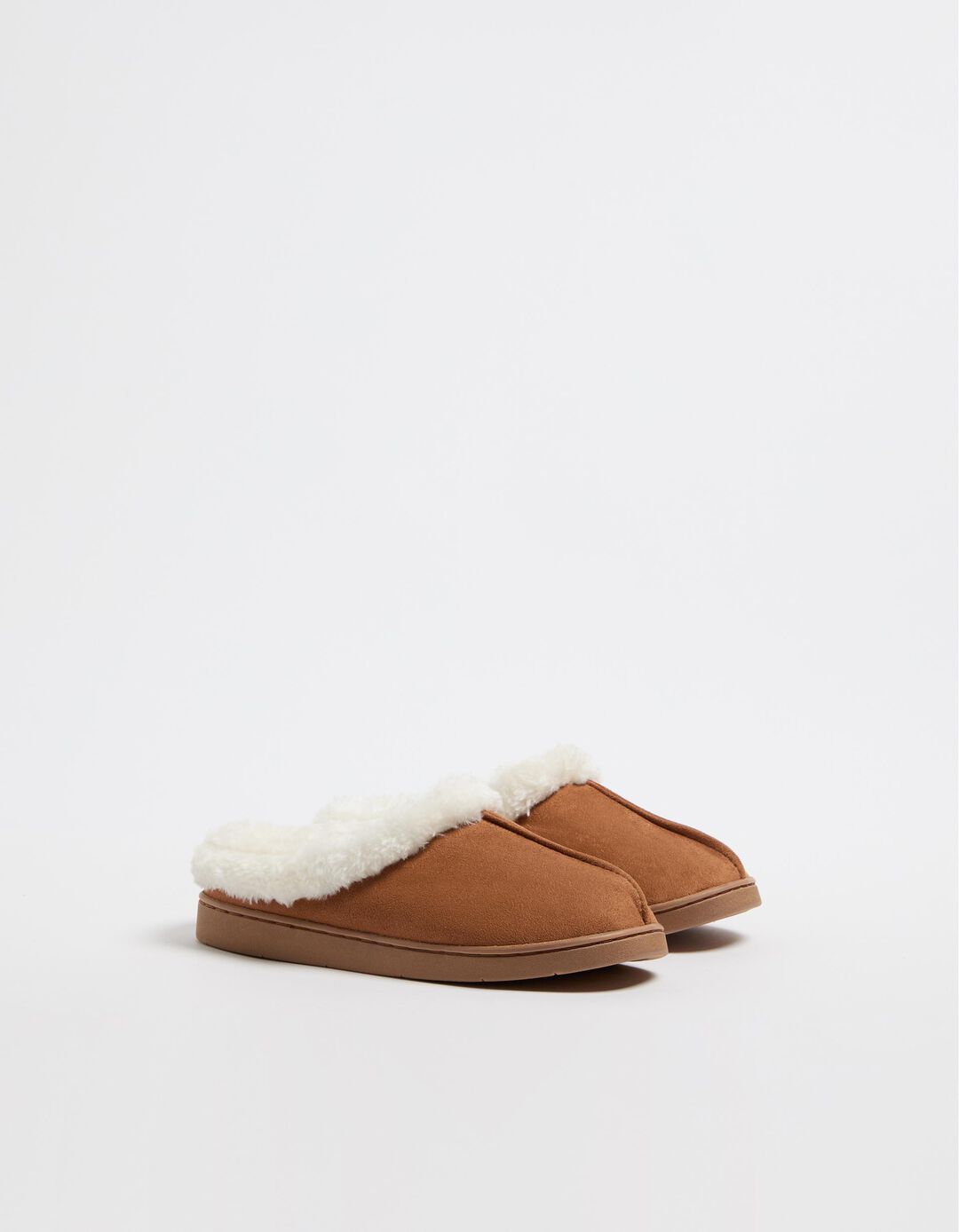 Chinelos Interior Sherpa, Mulher, Bege