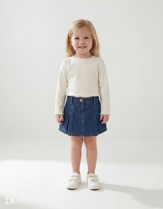 Comprar Online Saia-cal&ccedil;&atilde;o de Ganga, Menina, Azul