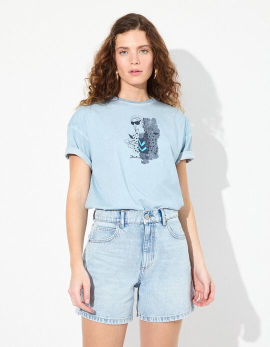 Comprar Online T-shirt, Mulher, Azul
