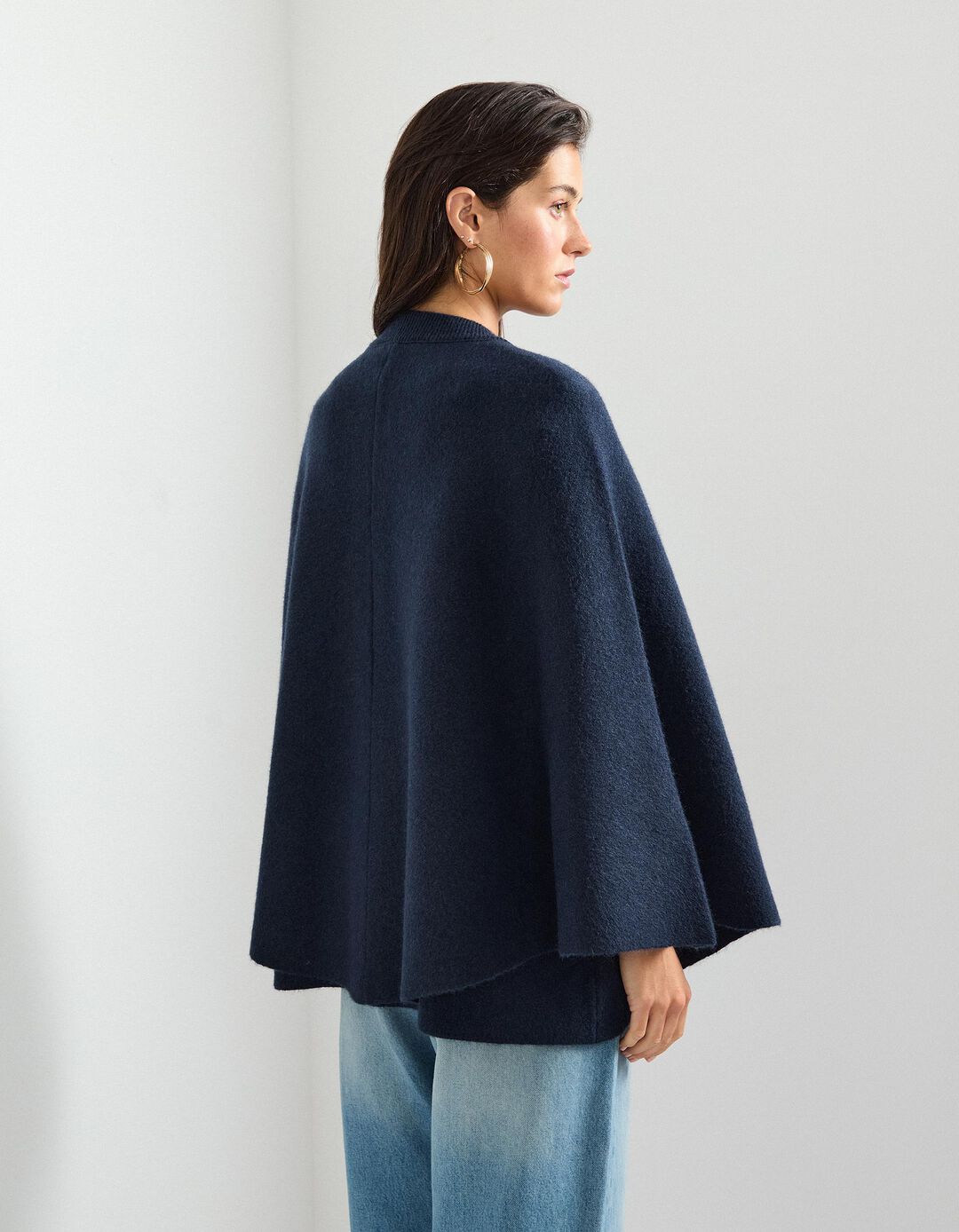Capa de Malha, Mulher, Azul Escuro 