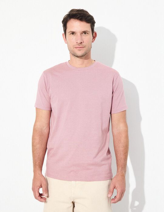 Comprar Online T-shirt Malha Jersey, Homem, Rosa Escuro 
