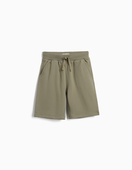 Comprar Online Calções Fleece, Menino, Verde Escuro