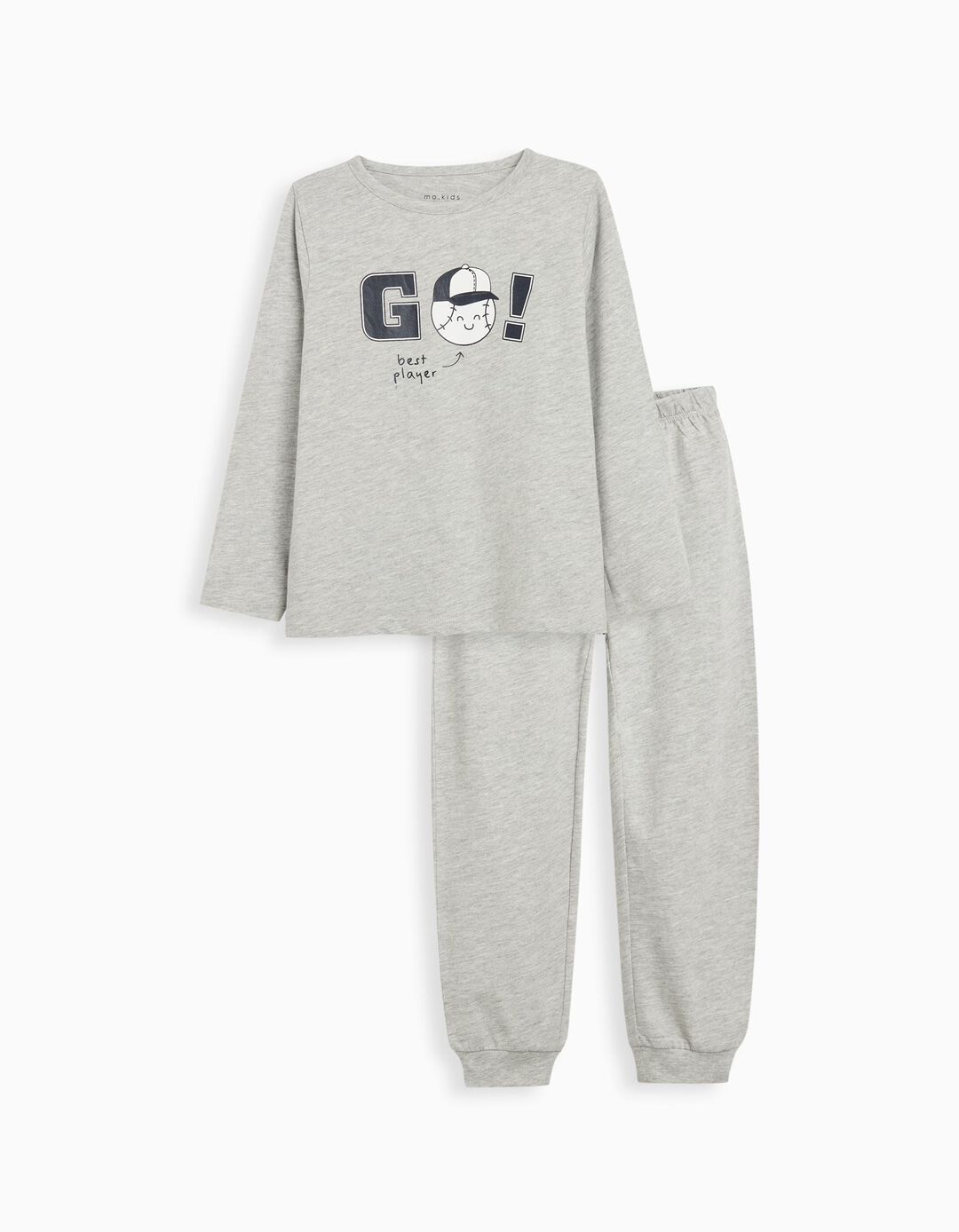 Pijama Jersey, Menino, Cinzento Claro