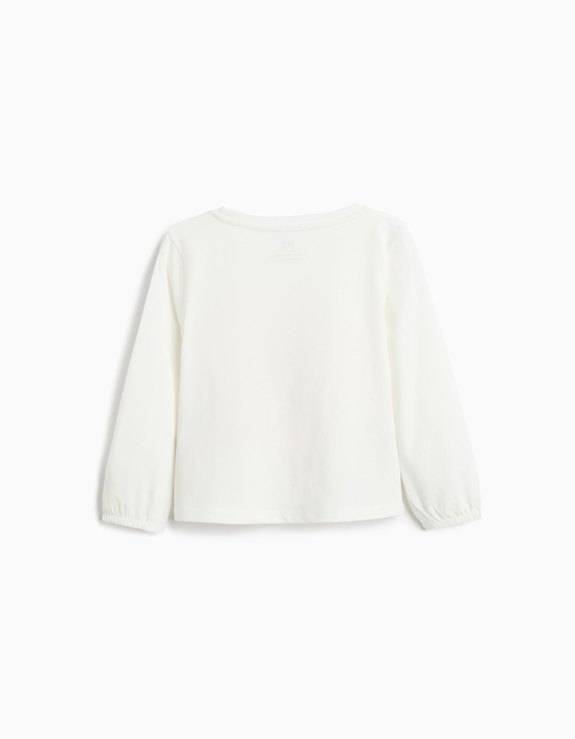 Comprar Online T-shirt Estampada Manga Comprida, Menina, Branco
