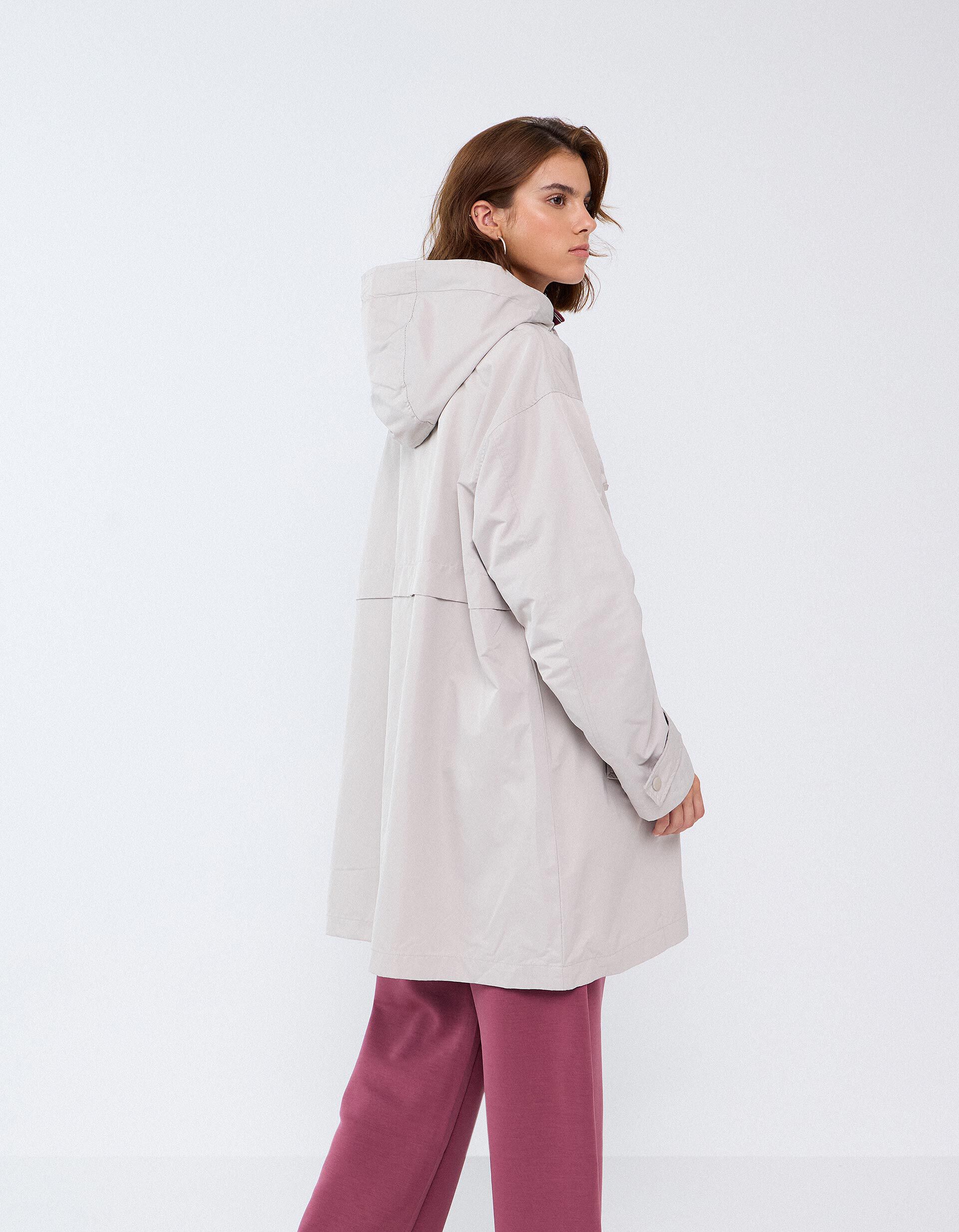 Comprar Online Parka Comprida, Mulher, Bege Claro
