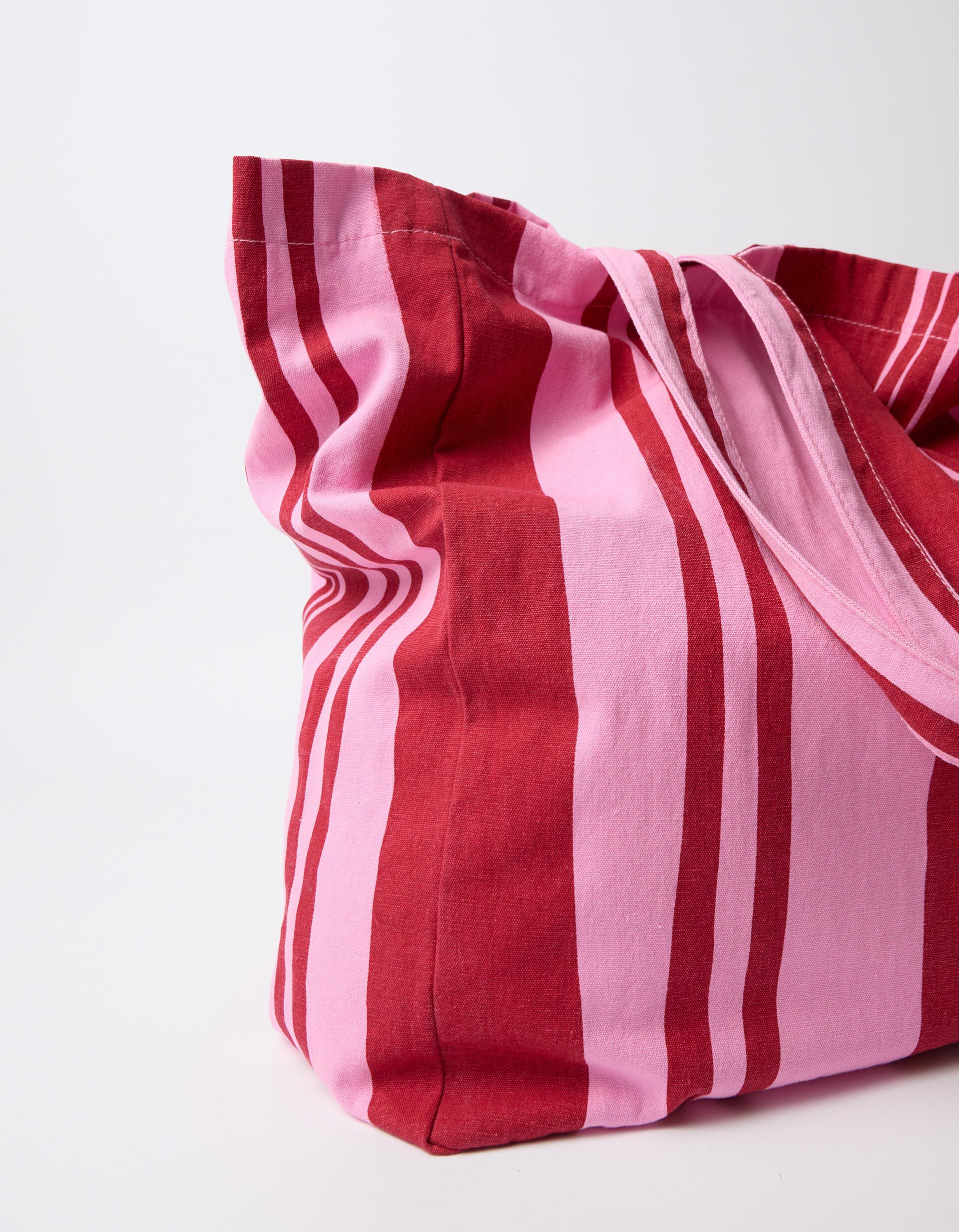 Comprar Online Tote Bag &Agrave;s Riscas, Mulher, Rosa