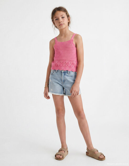 Comprar Online Top Crochet, Menina, Rosa