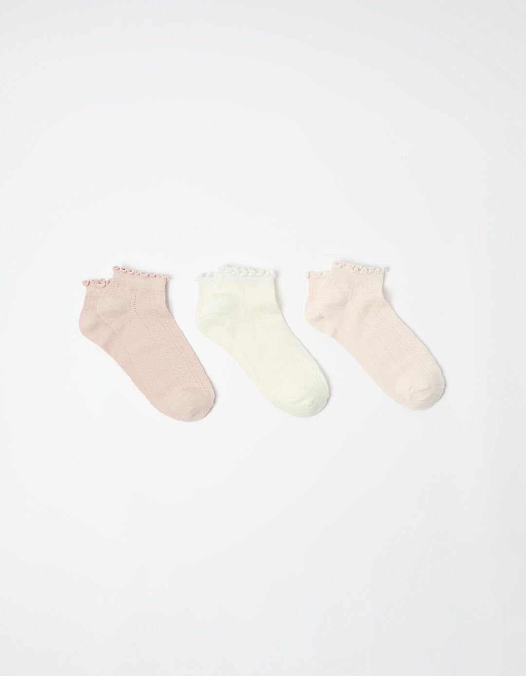 Pack 3 Pares de Meias Tornozelo, Mulher, Cru